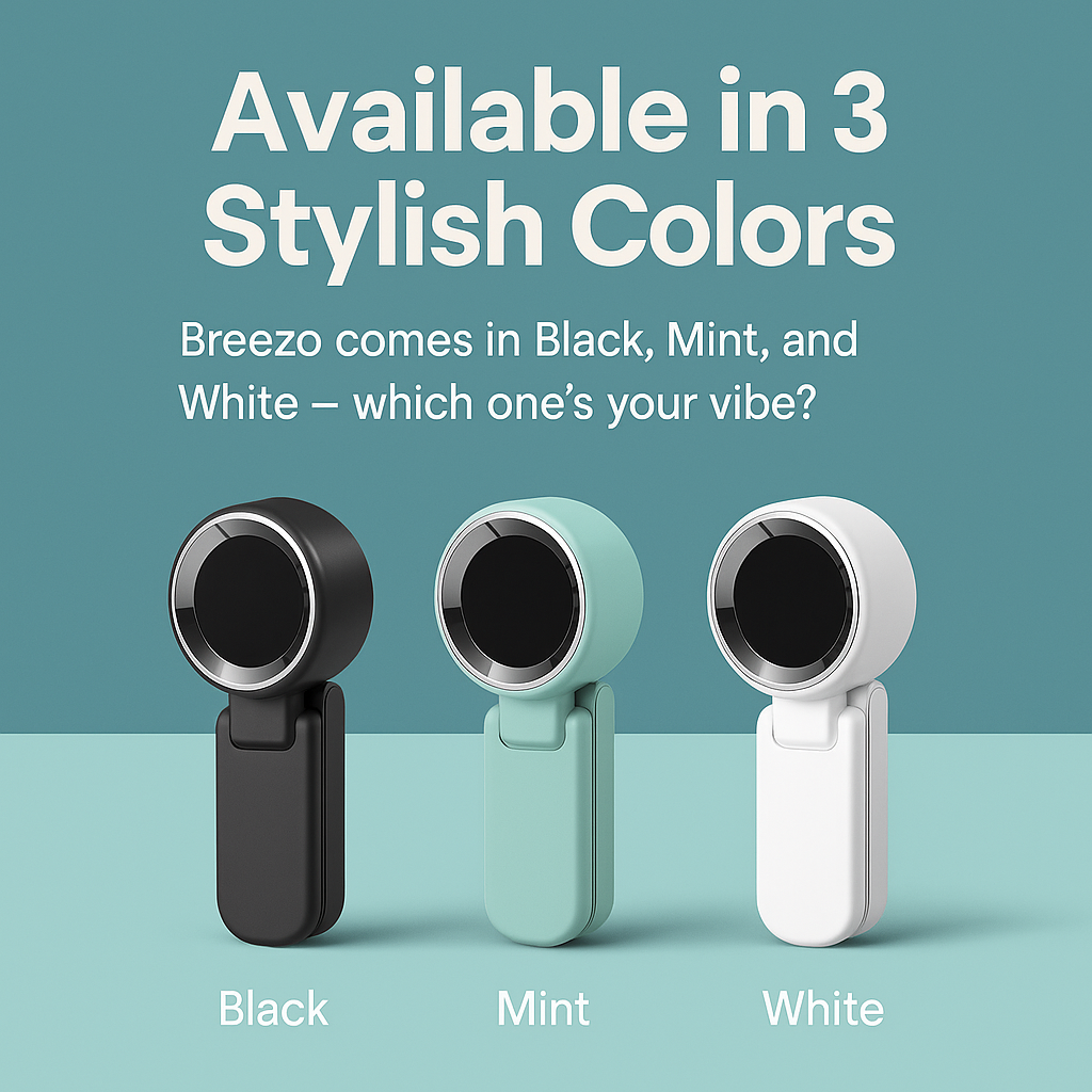 Breezo 2025 Handheld Turbo Fan – Powerful & Portable